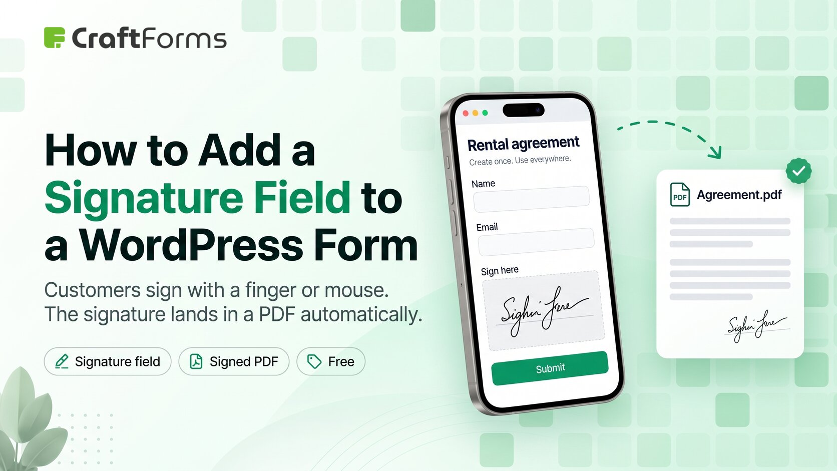 How to Add a Signature Field to a WordPress Form (Free) and Put It in a PDF