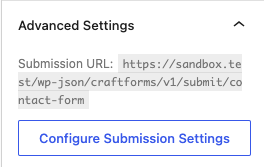 Advanced settings