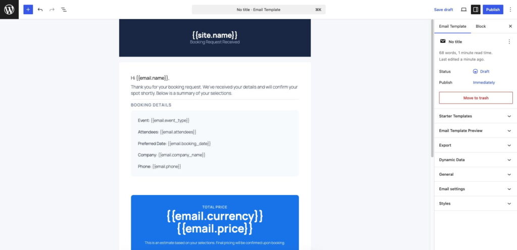 Craftforms email template builder