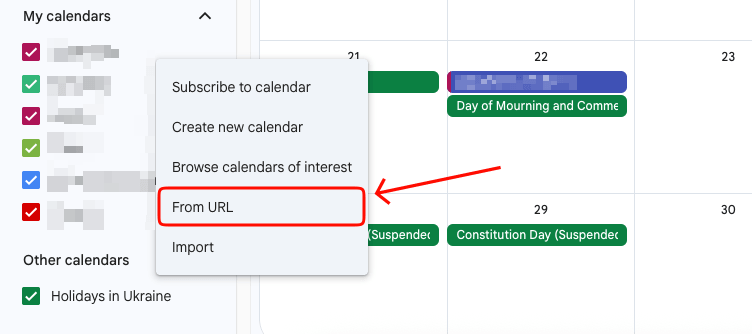 Cf gcal add new cal