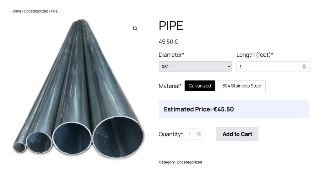 Cf pipe product starter