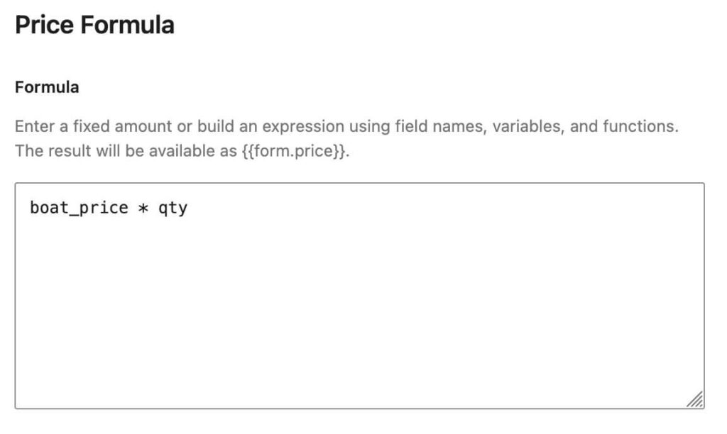 Cf price formula